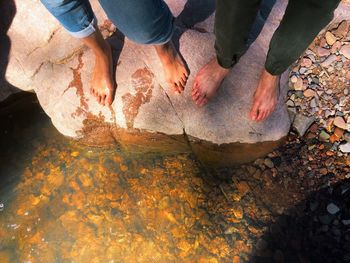Low section of man in water