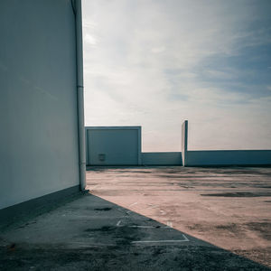 Empty entrance of building against sky