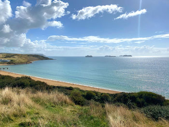 Scenic view of sea against sky