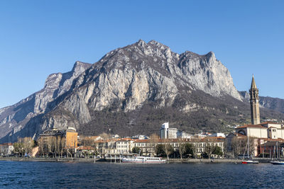 Landscape of lecco and of his beautiful lake and mountains