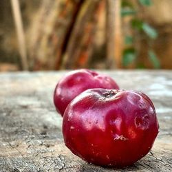 Close-up of red object