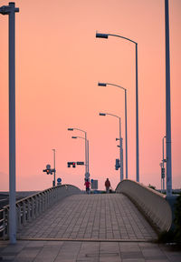 Scenic view of sea against clear sky during sunrise