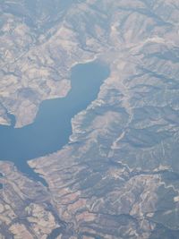 High angle view of land