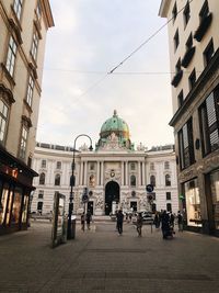 Group of people in front of building