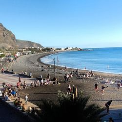 Tourists on beach