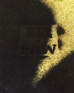 High angle view of shadow on wall