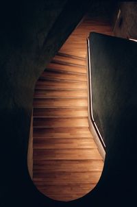 High angle view of staircase at home