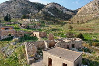 View of old building and mountains