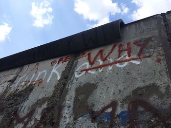 Low angle view of abandoned building