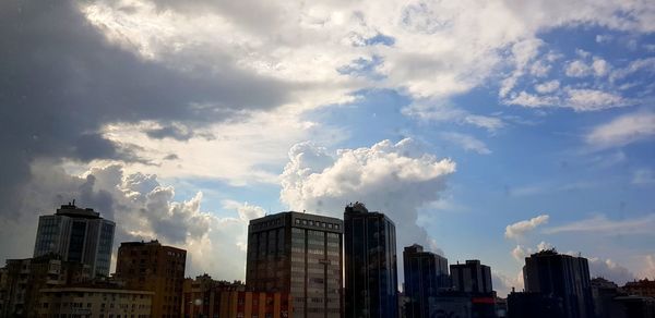 Low angle view of buildings against sky