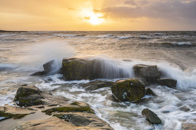 View of sea waves