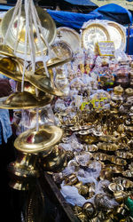 Close-up of objects for sale in market