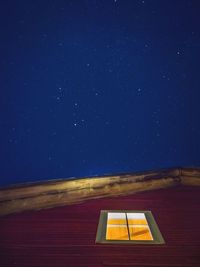 Scenic view of blue sky at night