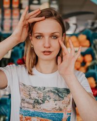 Portrait of beautiful young woman