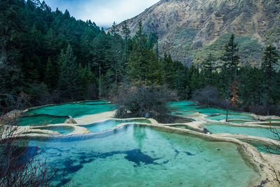 Scenic view of huanglong