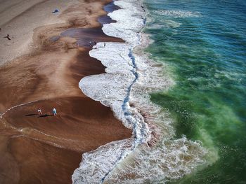 High angle view of beach