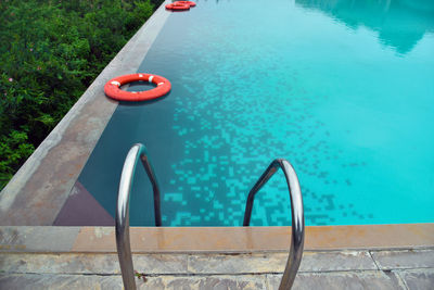 High angle view of swimming pool