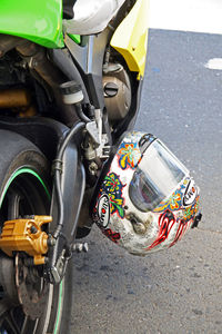 Close-up of motorcycle