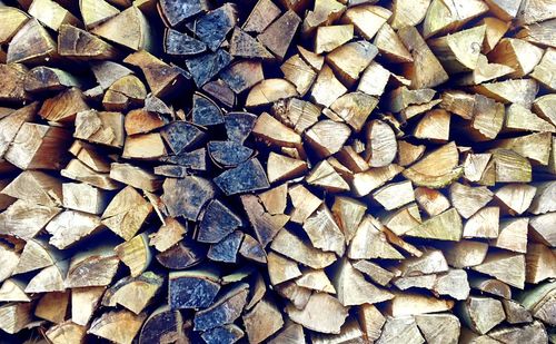 Full frame shot of firewood