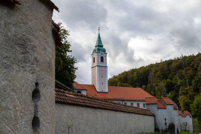 Weltenburg abbey, monastery near kelheim, bavaria, germany at danube river breakthrough