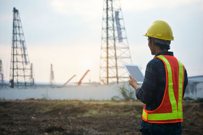 Man working at construction site