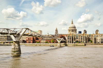 St paul cathedral and millennium bridge