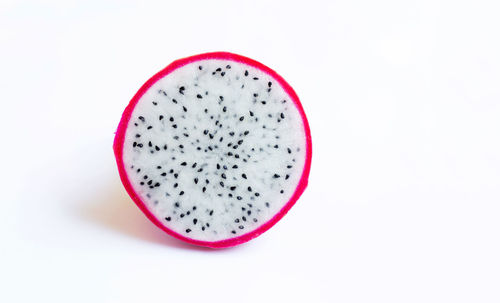 Close-up of apple against white background