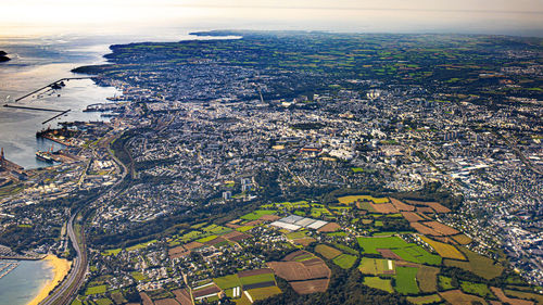 High angle view of cityscape