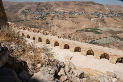 High angle view of ruins