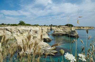 Panoramic view of lake against sky