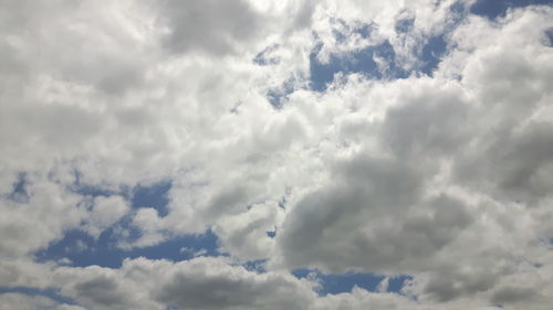 Low angle view of clouds in sky