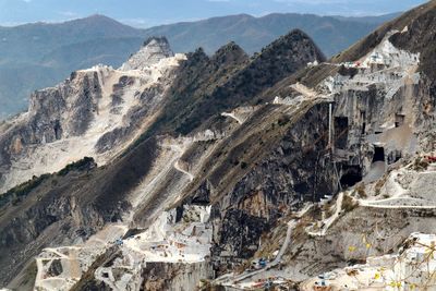 Panoramic view of rocky mountains