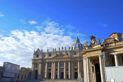 Low angle view of building against clear sky