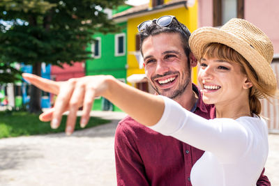 Portrait of a smiling young couple