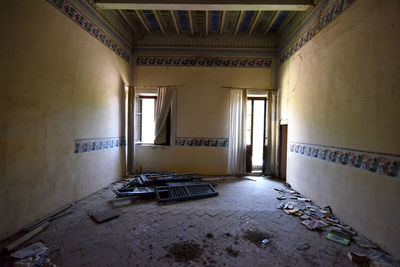 Interior of abandoned house