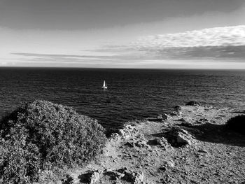 Scenic view of sea against sky