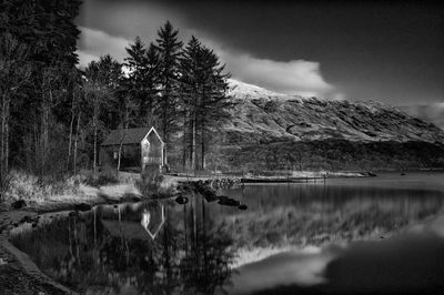 Scenic view of loch awe against sky