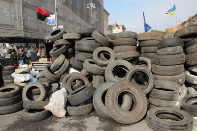 Close-up of tires