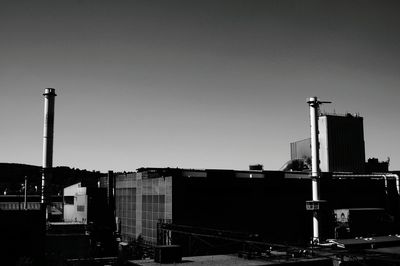 Factory against clear sky