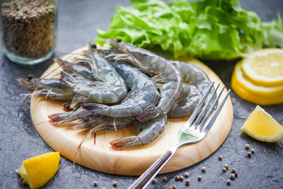 Close-up of fish in plate