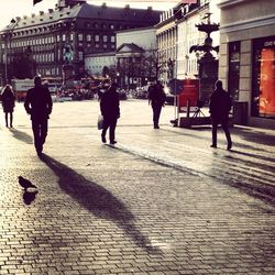 People walking on street