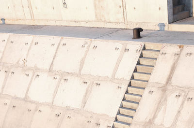 High angle view of footpath at construction site