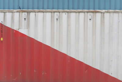 Close-up of cargo container