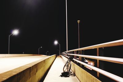 Illuminated street light at night