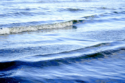 Scenic view of sea waves on beach