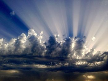 Low angle view of cloudy sky