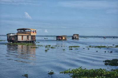 Houseboats in backwaters of kerala