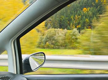 Road seen through car windshield