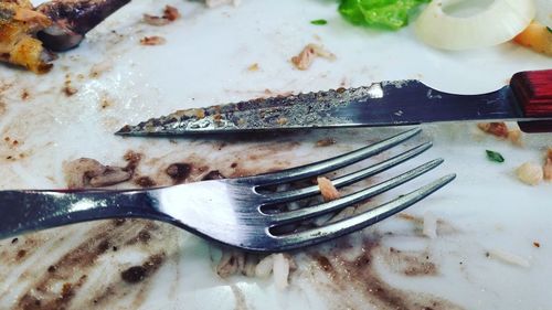 Close-up of bread in plate