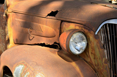 Close-up of vintage car